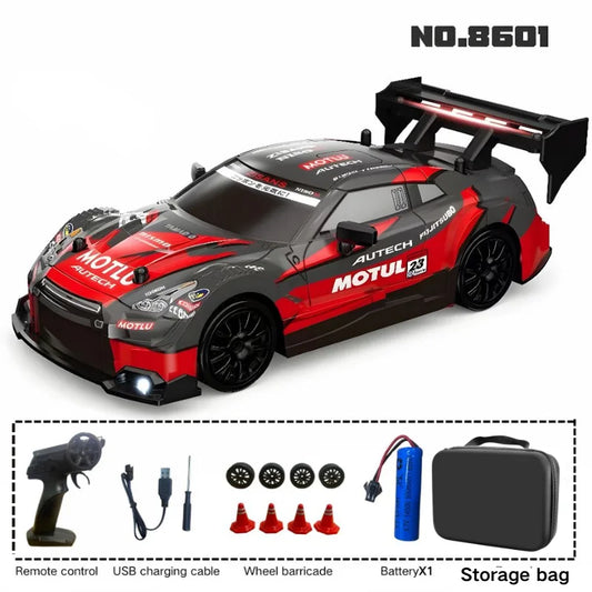 1:24 Scale RC Drift Mustang Car with LED Lights and Spare Tires UK