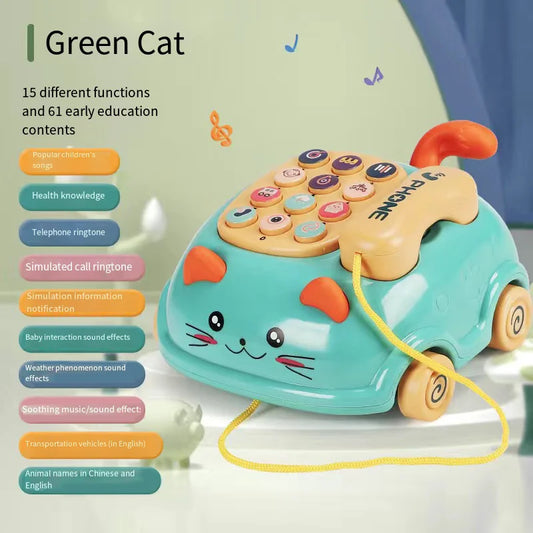 Baby Educational Cartoon Phone Car Toy with Music and Lights UK