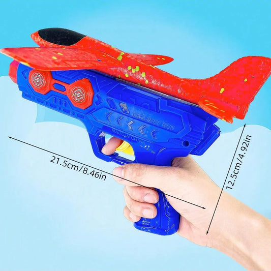 Catapult Plane Launcher Gun Toy with Foam Gliders UK