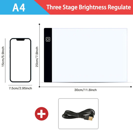 Dimmable LED Light Box Tracing Pad for Drawing UK