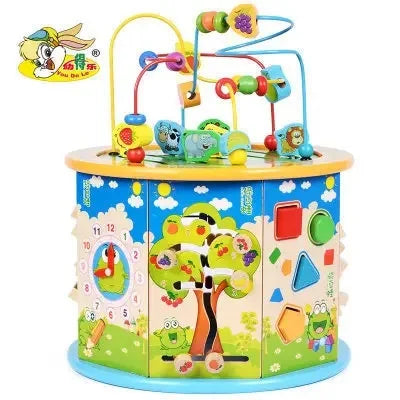 Educational Wooden Treasure Box Bead Stringing Game for Kids UK