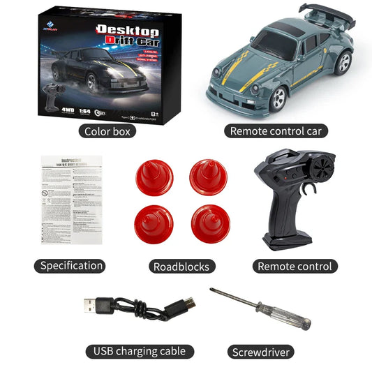 KF20 1:64 Scale Micro RC Drift Car 4WD Tabletop Racing Toy UK