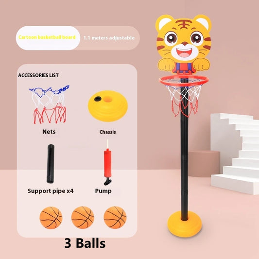 Kids Adjustable Basketball Hoop Stand with Cartoon Backboard UK