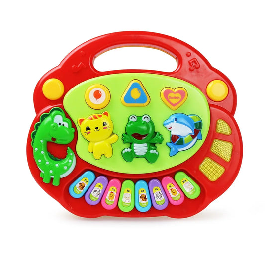 Kids Cartoon Animal Piano Keyboard Musical Toy with Lights and Sounds UK