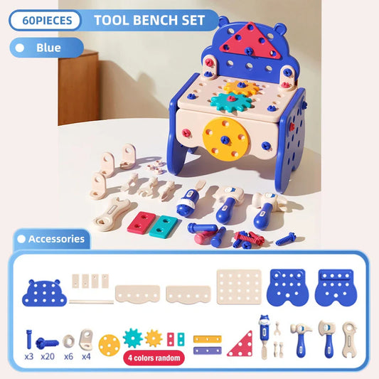 Kids Electric Drill Toolbox Puzzle Toy Creative Mosaic Assembly Set UK