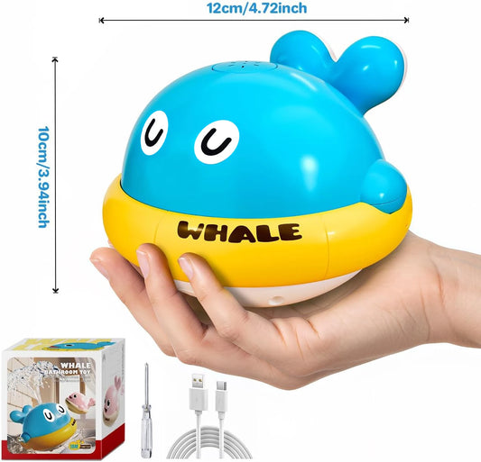 Light Up Whale Sprinkler Bath Toy Fountain for Kids Pool and Bathtub UK