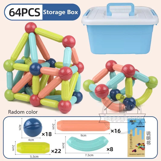 1Magnetic Building Sticks and Rods STEM Construction Toy for Kids UK