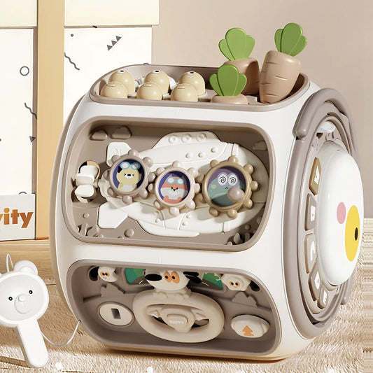 Montessori Owl Activity Cube 10 in 1 Musical Fishing and Whack a Mole Toy for Toddlers UK