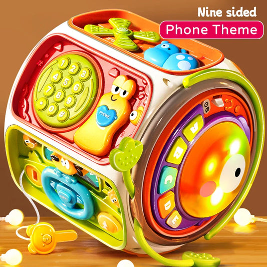 9 in 1 Baby Multifunctional Activity Cube Musical Educational Puzzle Toy for Toddlers UK