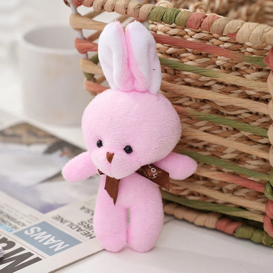 Cute Mini Plush Rabbit Keychain Soft Stuffed Bunny Bag Pendant UK