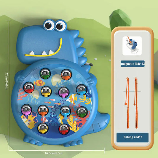 Dinosaur Magnetic Fishing Game Toy for Toddlers with Rod UK