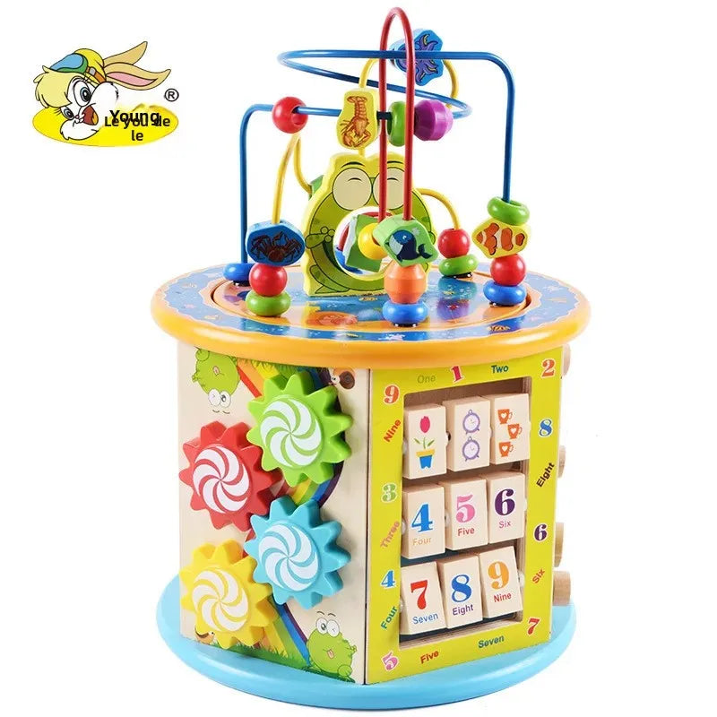 Educational Wooden Treasure Box Bead Stringing Game for Kids UK