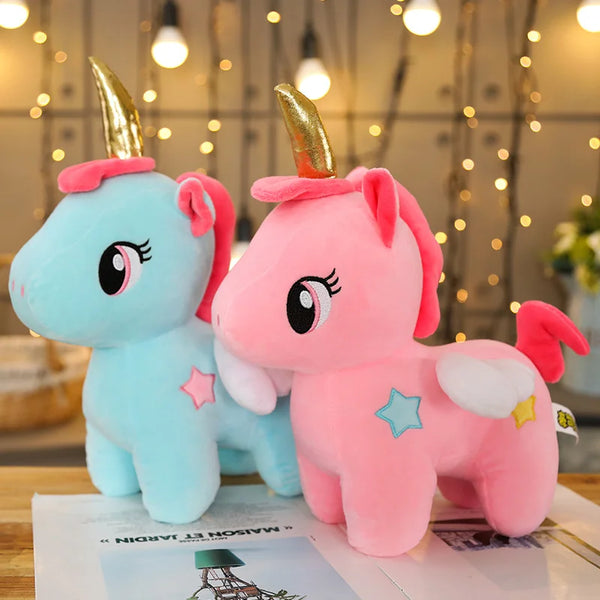 unicorn plush soft toy standing kawaii design