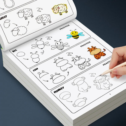 How to Draw Animals Step-by-Step Kids Drawing Book with Templates UK