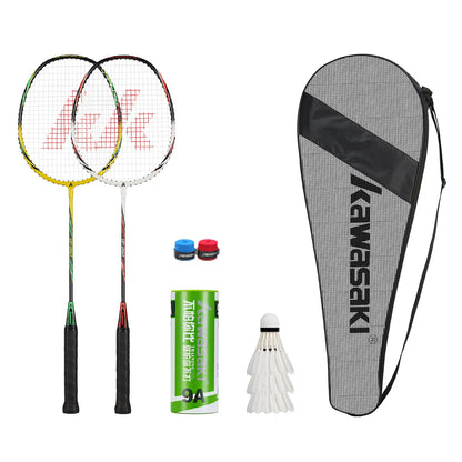 Kawasaki Aluminium Alloy Badminton Racket Pair for Outdoor Play UK