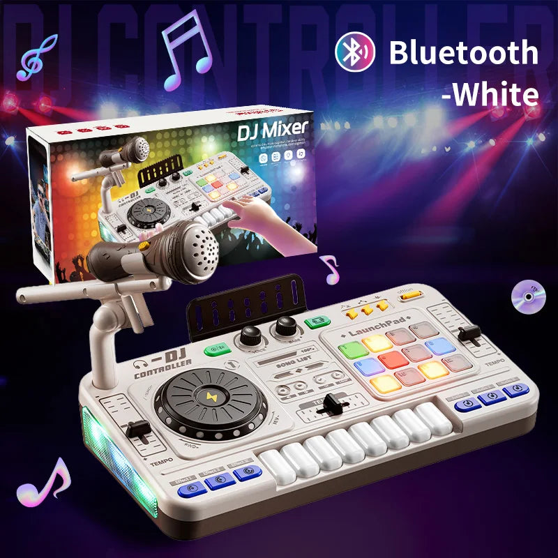 Kids Simulation DJ Mixer Toy Electronic Music Controller Gift UK