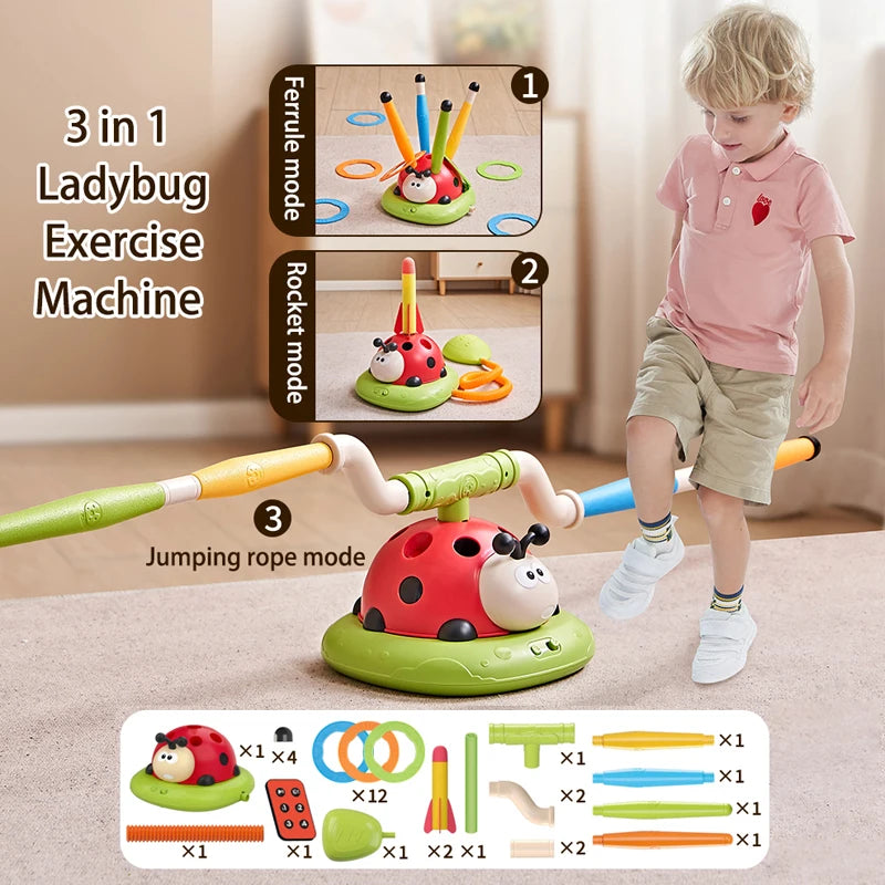Ladybug 4-in-1 Electronic Sports Game with Baseball and Jump Rope