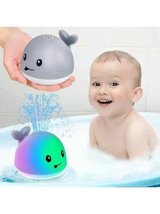 Light Up Whale Sprinkler Bath Toy with Automatic Spray and LEDs UK