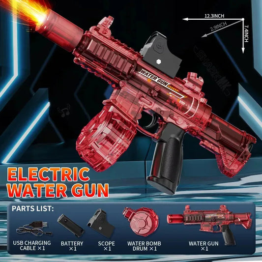 M416 Electric Water Gun Toy with LED Flame Effect UK