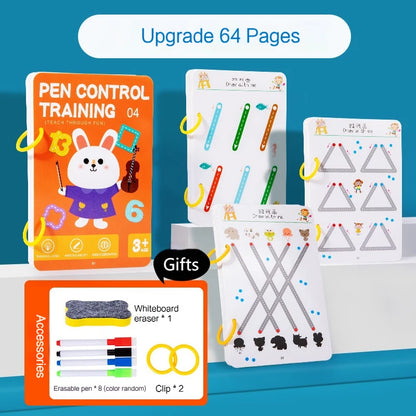 Magical Reusable Tracing Workbook for Kids Pen Control UK