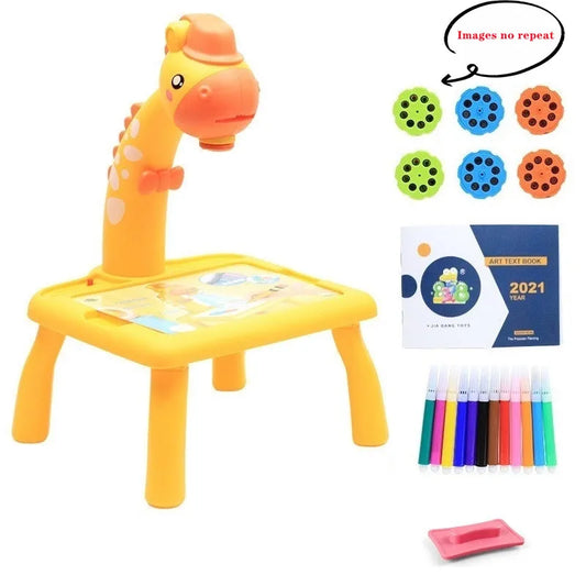 Mini LED Projector Art Drawing Table with Light and Music for Kids UK