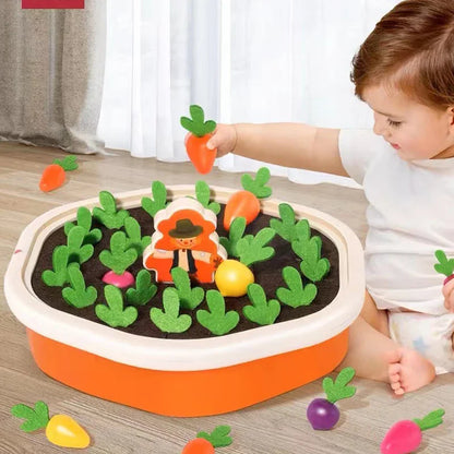 Montessori Pull Carrot Memory Game Educational Sorting Toy with Cards for Kids UK