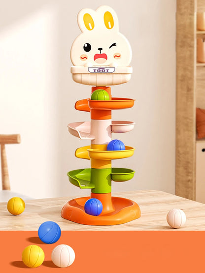Montessori Spinning Rainbow Stacking Tower Toy for Babies and Toddlers UK