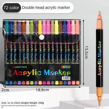 Professional 24 Colour Dual Tip Acrylic Paint Markers for Stone and Wood UK