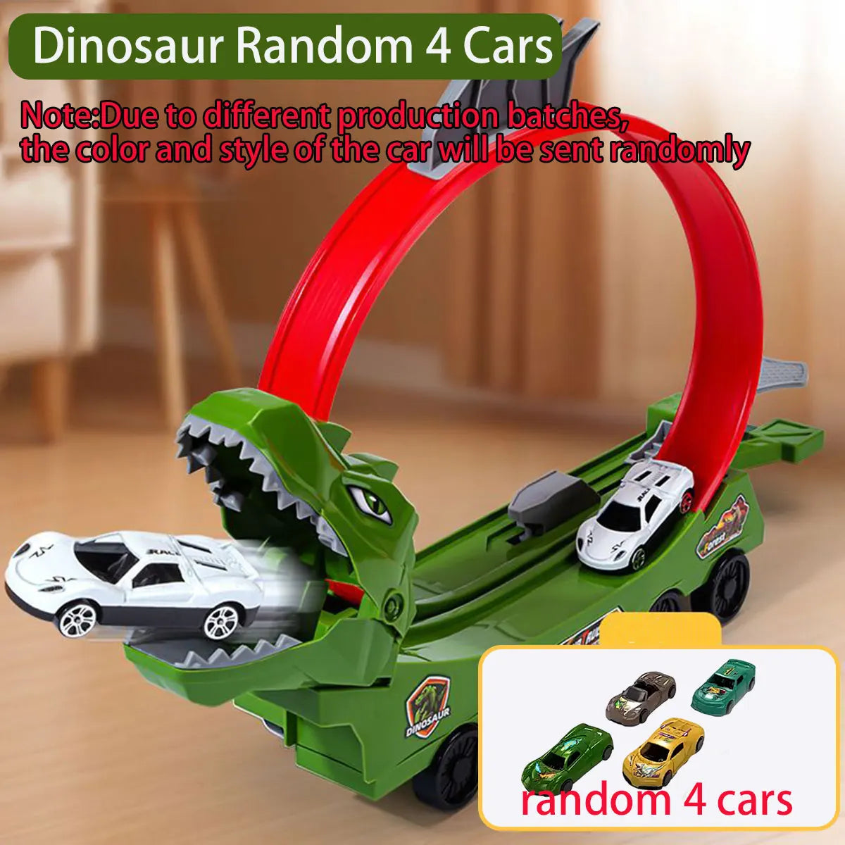 1Dinosaur and Shark Track Car Sliding Railway Toy DIY Gravity Race Set for Kids UK