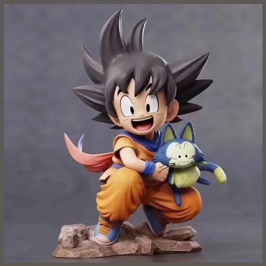 Dragon Ball Classic Kid Goku Hugging Puar PVC Figure Cute Anime Statue for Collectors UK