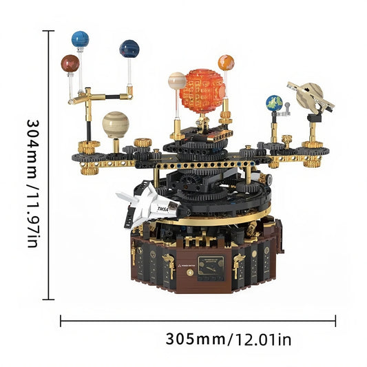 Electric Rotating Solar System Building Blocks STEM Toy with Light Up Sun Earth Moon Model for Kids Science Education UK
