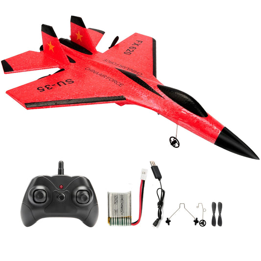SU35 RC Plane remote control foam fighter jet with LED lights for kids