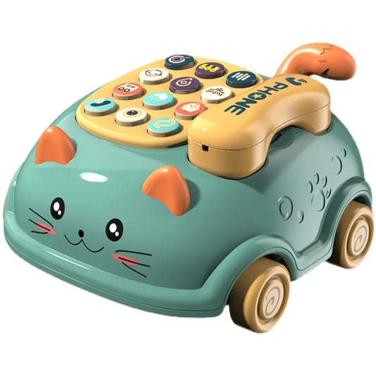 Baby Educational Cartoon Phone Car Toy with Music and Lights UK