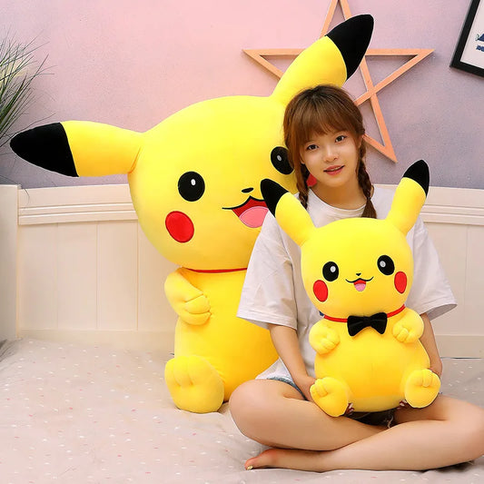 Large Pikachu Plush Toy Laughing Design Soft Stuffed Pillow