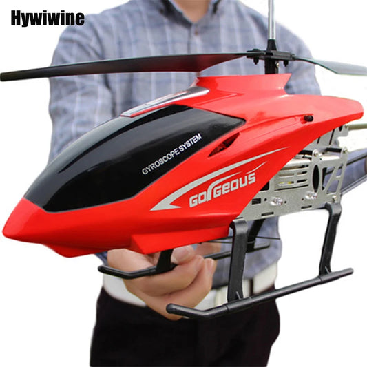 80cm large RC helicopter with remote control flying outdoors