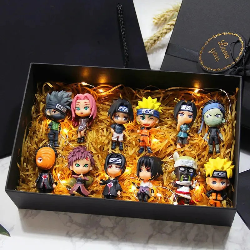 Naruto Shippuden Mini Action Figure Set 6pcs Sasuke Gaara Madara Anime Cake Toppers UK