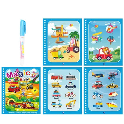 Magic Water Coloring Book Reusable Mess Free Drawing Toy for Kids UK